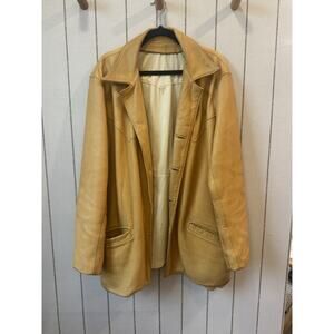 Vintage Thurlow Leather Jacket Men’s XL Tan Western Blazer